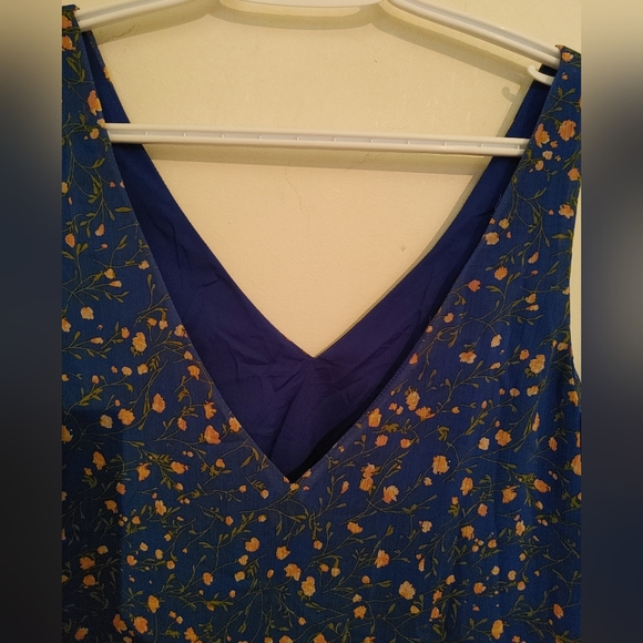 Charles Henry Floral Tank Dress In Blue Wild Flowers SZ.S NWT - Picture 5 of 8